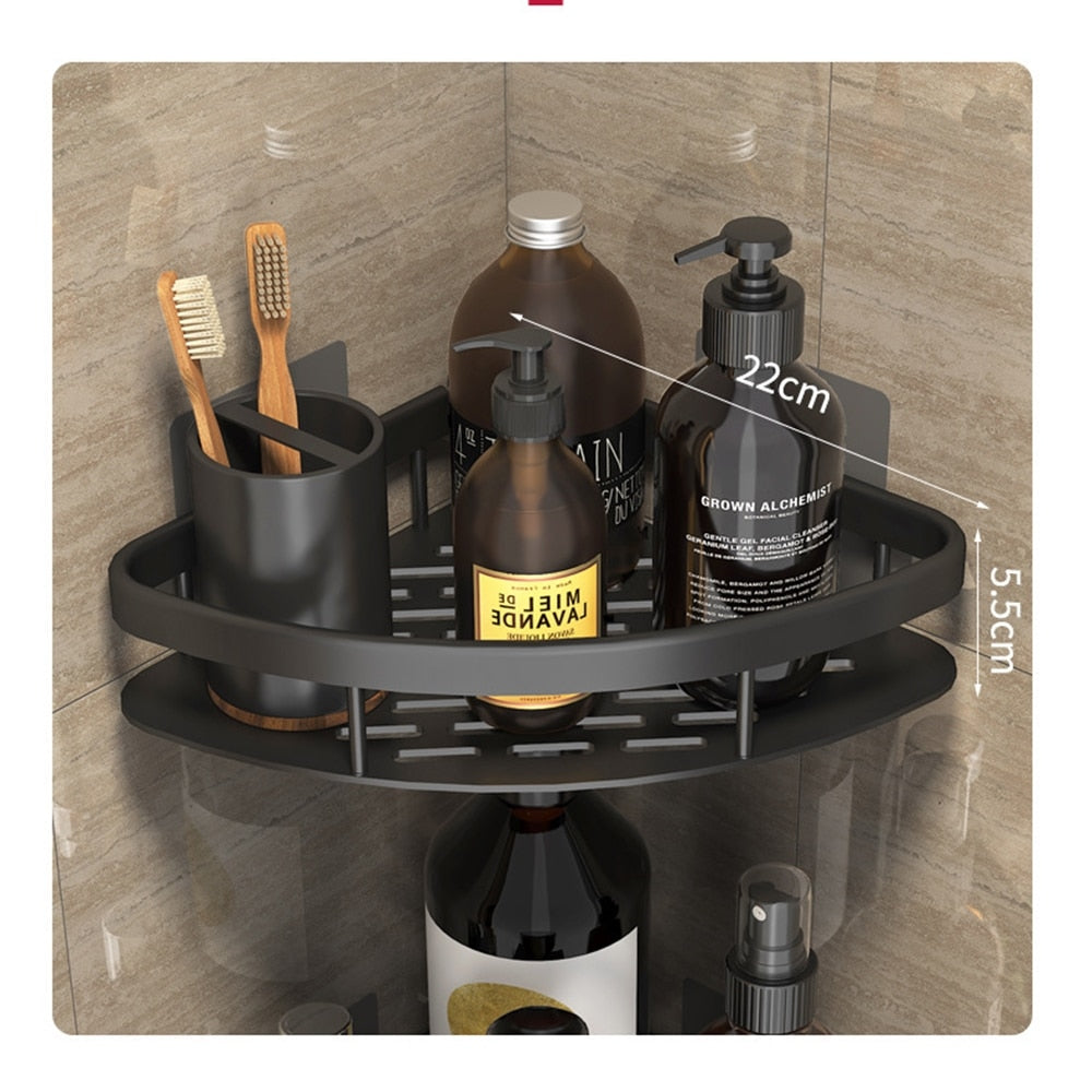 Niki | Metal Suction Cup Bathroom Shelves
