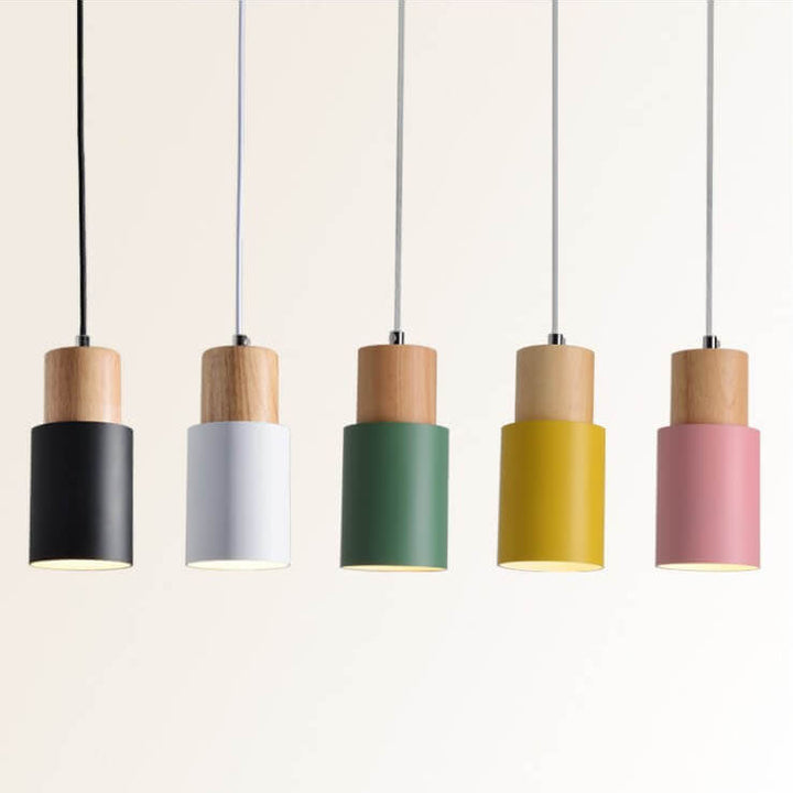 Niki | Metal Wood Pendant Light | Modern Industrial Design
