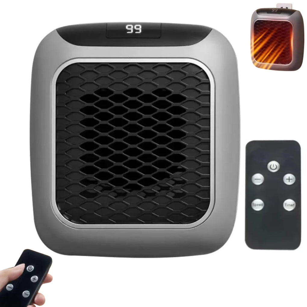 Niki | Mini Electric Heater Compact Fan Heater with Remote Control