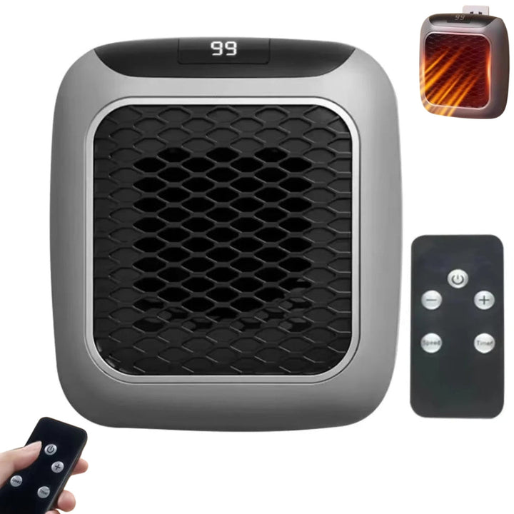 Niki | Mini Electric Heater Compact Fan Heater with Remote Control