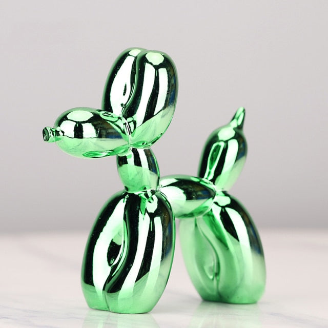 Niki – Modern Balloon Dog Sculpture with Metallic Surface