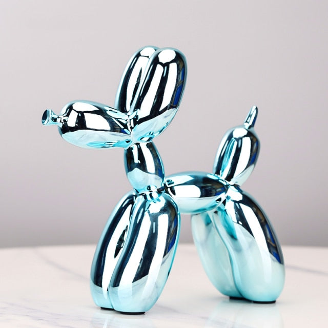Niki – Modern Balloon Dog Sculpture with Metallic Surface