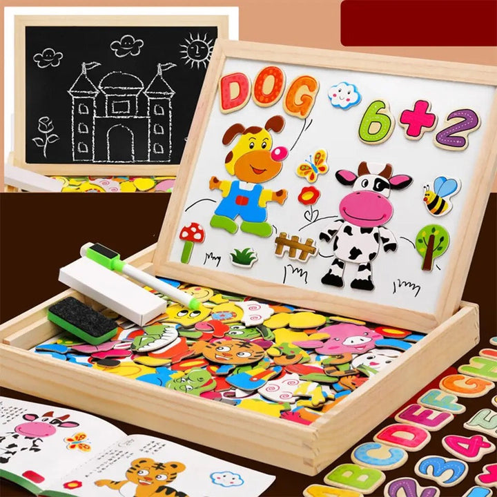 Niki | Montessori 2-in-1 Magnetic Board &amp; Chalkboard for Kids