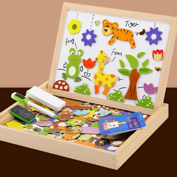 Niki | Montessori 2-in-1 Magnetic Board &amp; Chalkboard for Kids