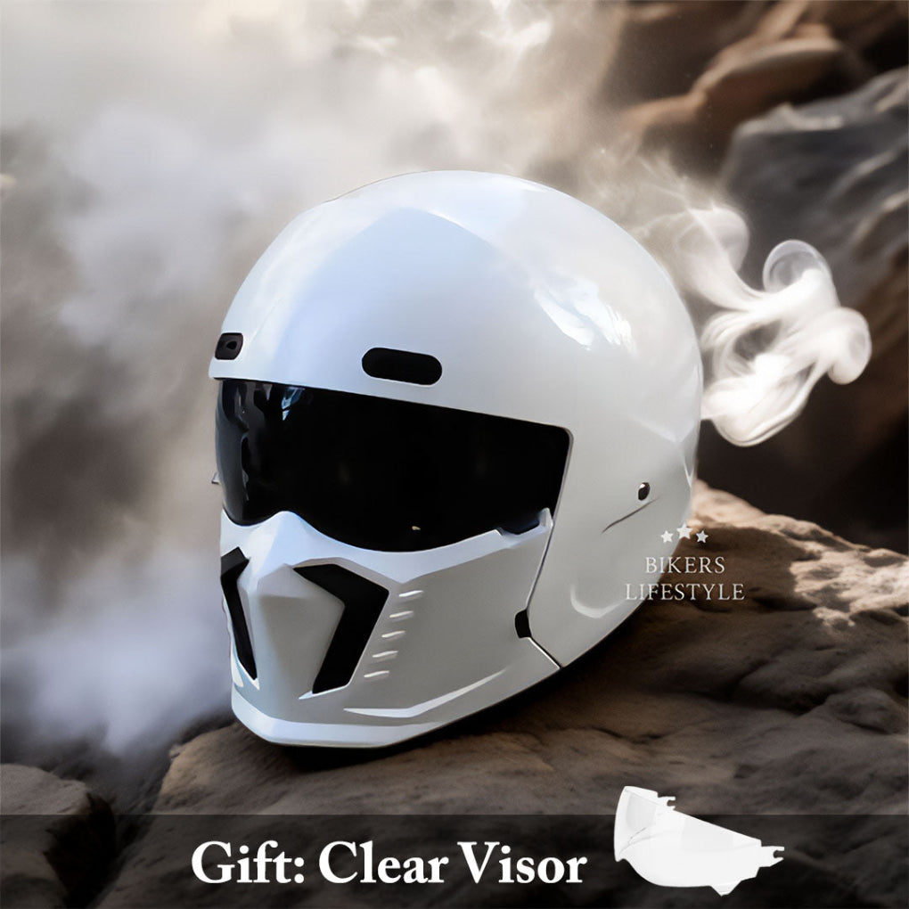 Niki | Motorcycle Full Face Helmet with Integrated Chin Guard