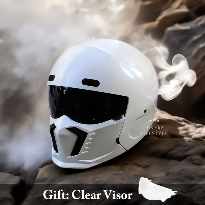 Niki | Motorcycle Full Face Helmet with Integrated Chin Guard