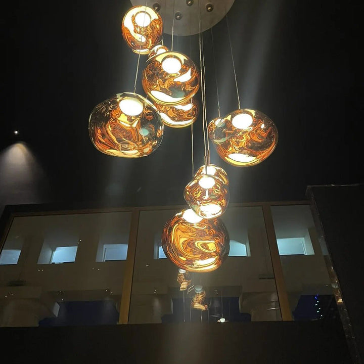 Niki | Multi-Arm Pendant Light | Sculptural Melt Design