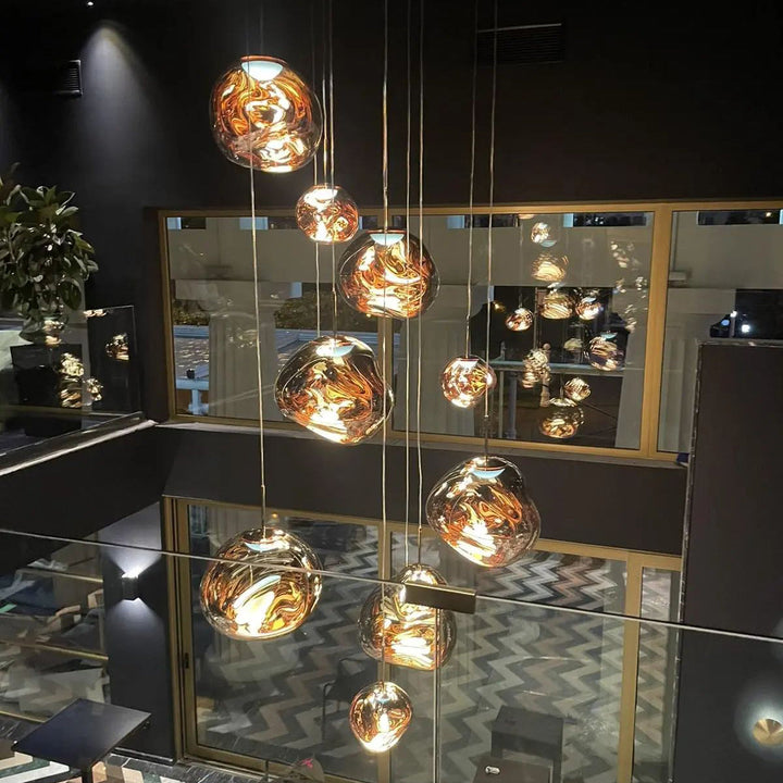 Niki | Multi-Arm Pendant Light | Sculptural Melt Design