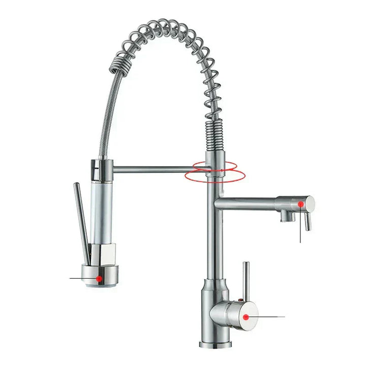 Niki | NickelFlex Kitchen Faucet | 360° Rotation | Stainless Steel