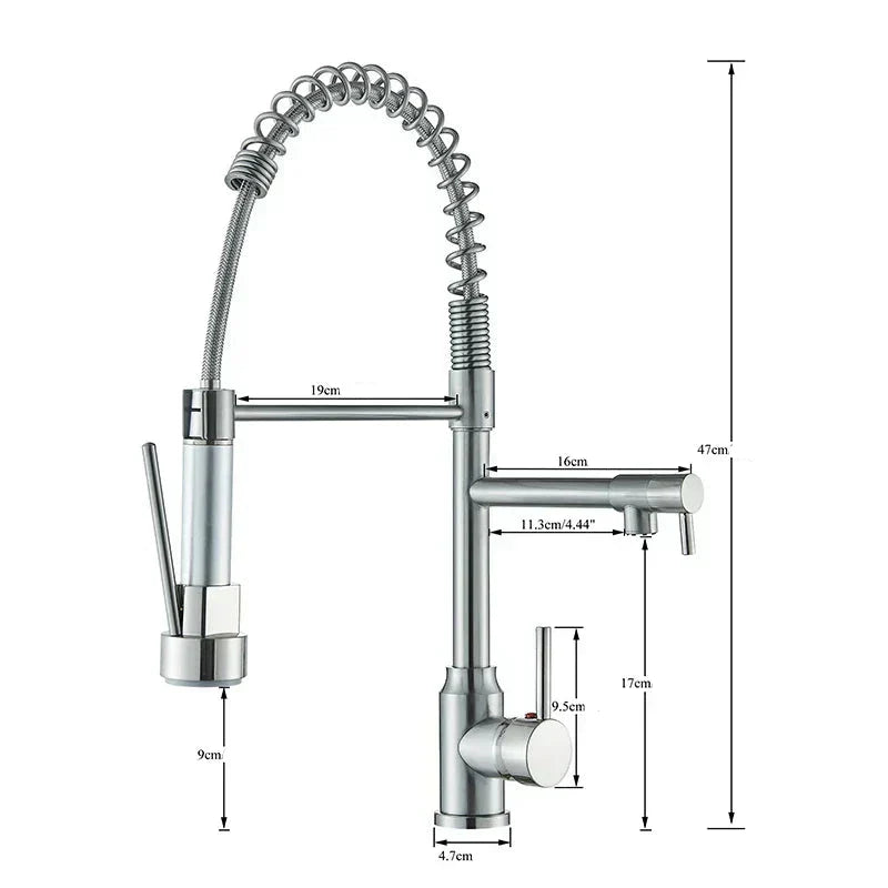 Niki | NickelFlex Kitchen Faucet | 360° Rotation | Stainless Steel