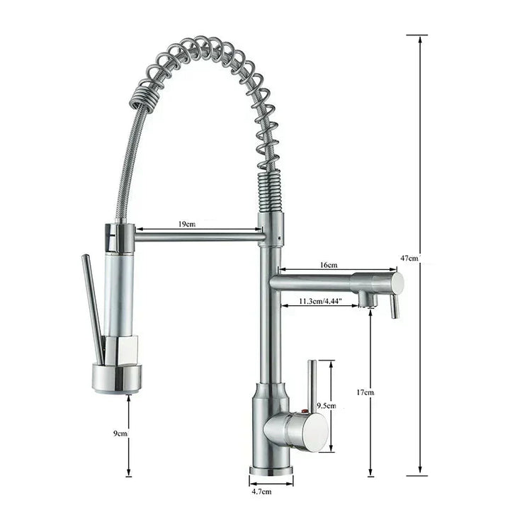 Niki | NickelFlex Kitchen Faucet | 360° Rotation | Stainless Steel