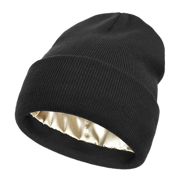 Niki | Noor Silk Winter Hat – Wool &amp; Silk – Anti-Frizz Hair Protection
