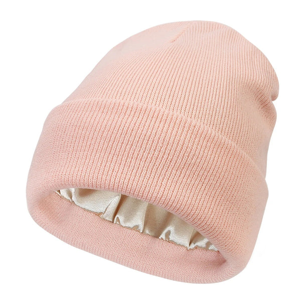 Niki | Noor Silk Winter Hat – Wool &amp; Silk – Anti-Frizz Hair Protection