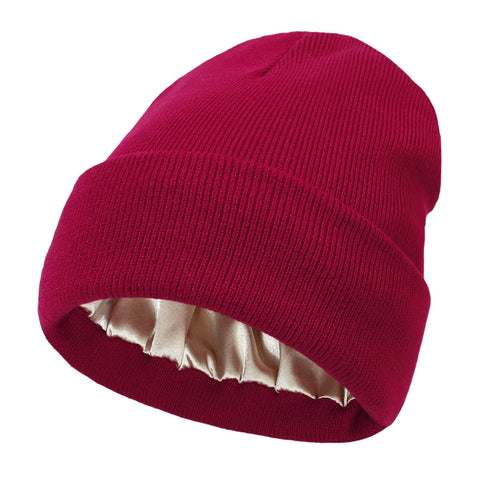 Niki | Noor Silk Winter Hat – Wool &amp; Silk – Anti-Frizz Hair Protection