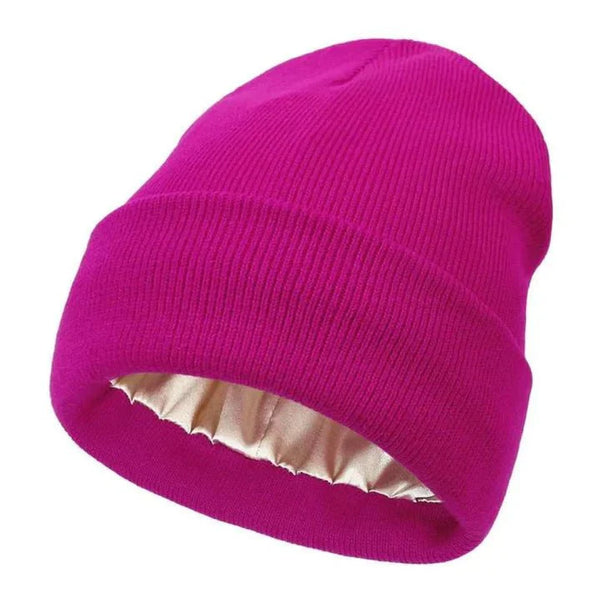 Niki | Noor Silk Winter Hat – Wool &amp; Silk – Anti-Frizz Hair Protection