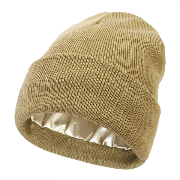 Niki | Noor Silk Winter Hat – Wool &amp; Silk – Anti-Frizz Hair Protection