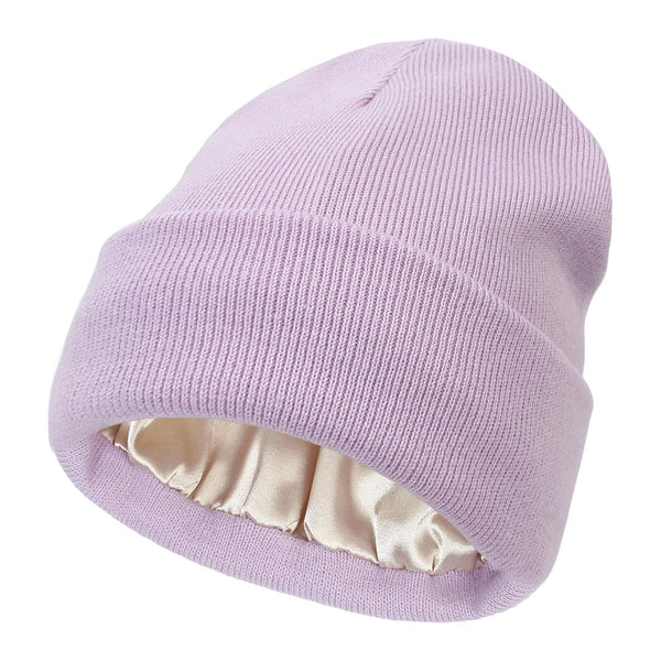 Niki | Noor Silk Winter Hat – Wool &amp; Silk – Anti-Frizz Hair Protection