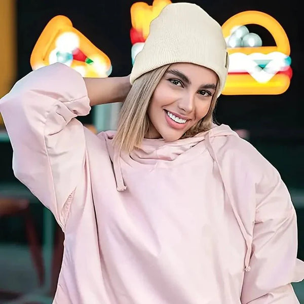 Niki | Noor Silk Winter Hat – Wool &amp; Silk – Anti-Frizz Hair Protection