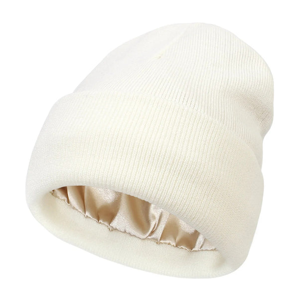 Niki | Noor Silk Winter Hat – Wool &amp; Silk – Anti-Frizz Hair Protection