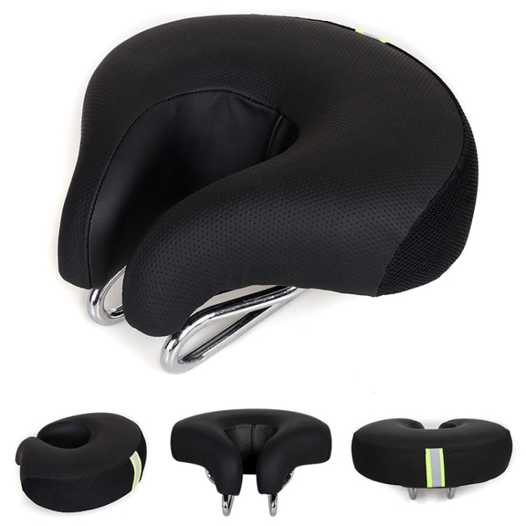 Niki | Noseless Bicycle Seat Mountain Bike Thick Soft Padding (Black)