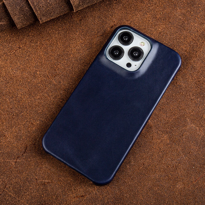 Niki | Oil Wax Genuine Leather Apple iPhone Case