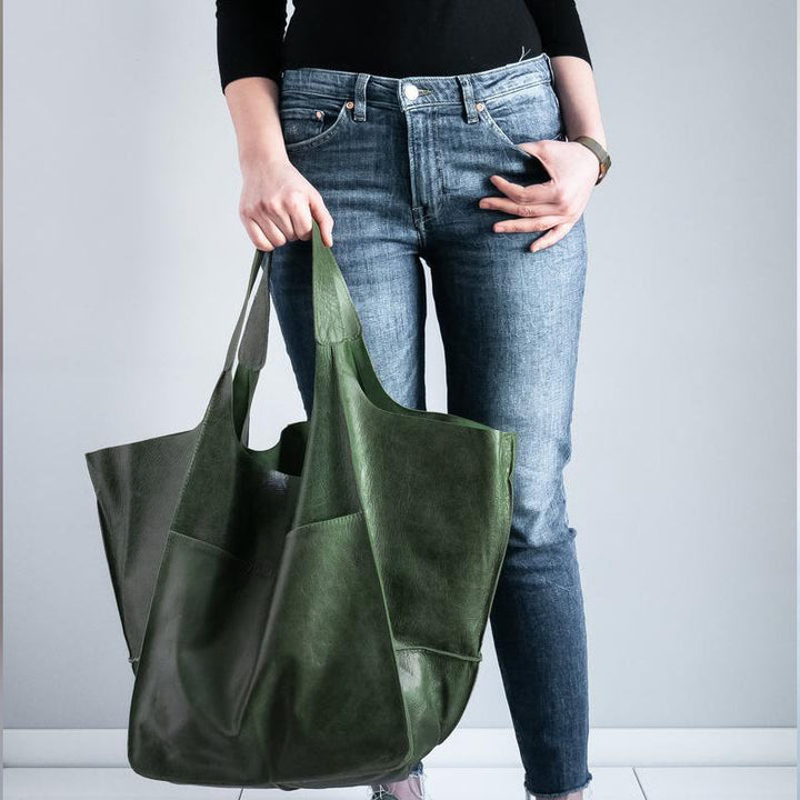 Niki | Oversized Leather Weekend Bags
