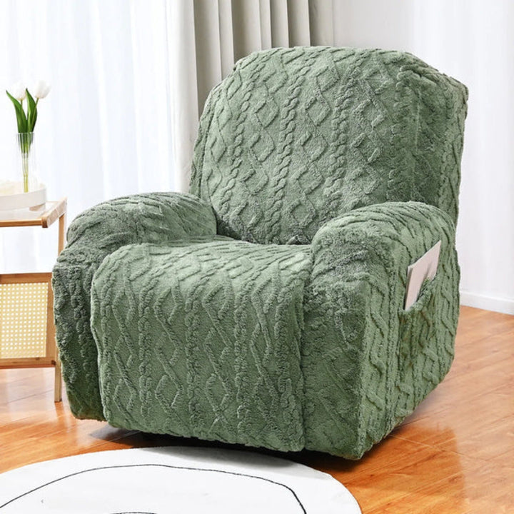 Niki | Plush Cable Knit Recliner Slipcover