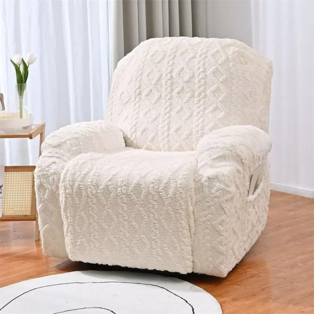 Niki | Plush Cable Knit Recliner Slipcover