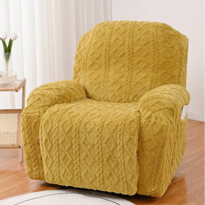 Niki | Plush Cable Knit Recliner Slipcover
