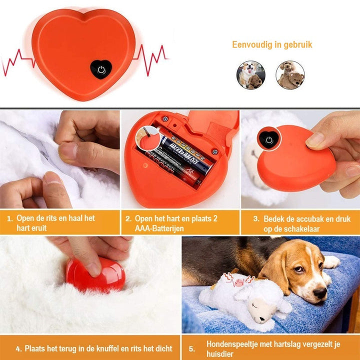Niki | Plush Dog Calming Toy with Heartbeat Simulation
