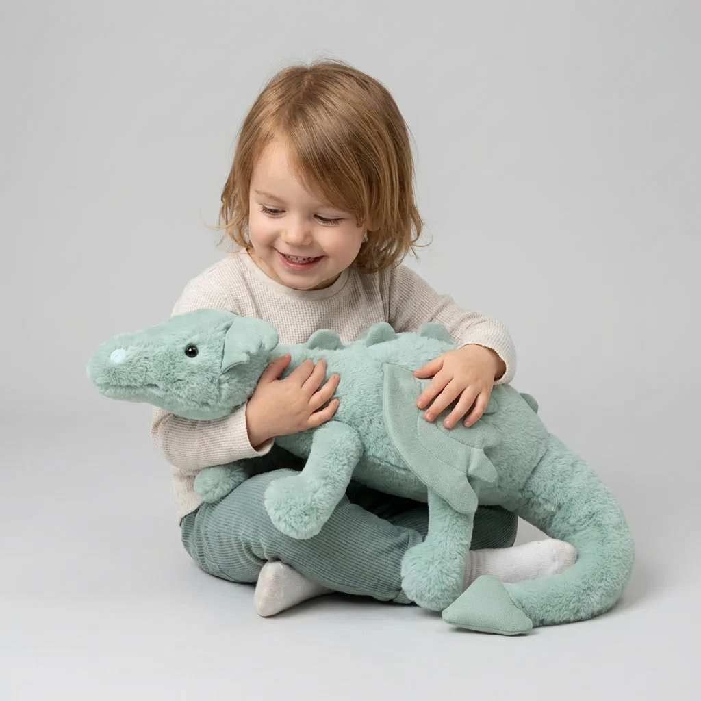 Niki | Plush Dragon Toy for Kids, Friendly Dragon with Beak