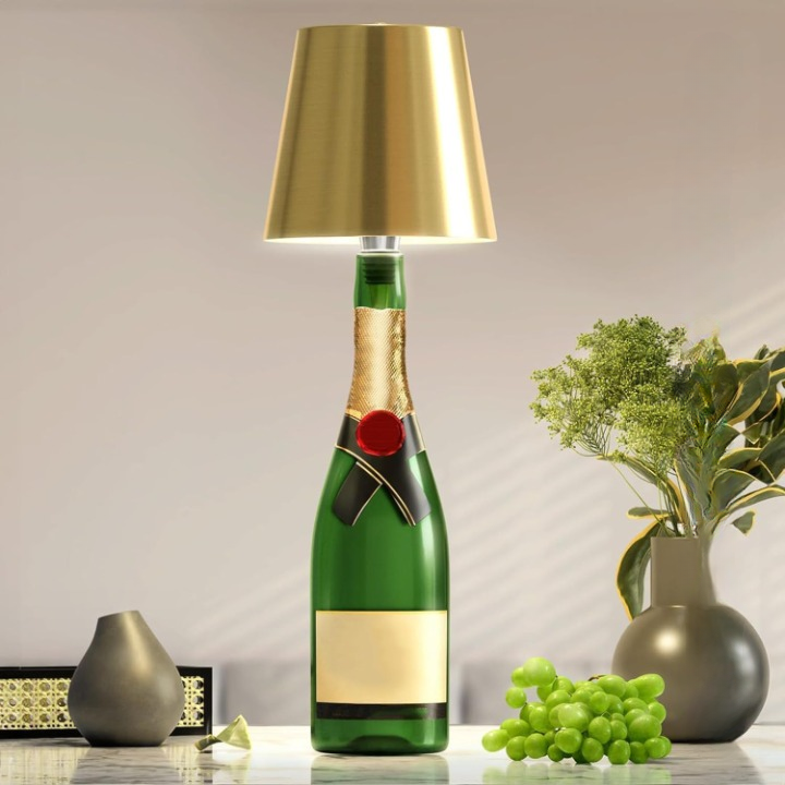 Niki | Portable Bottle Lamp with Touch Control Dimmable Brightness