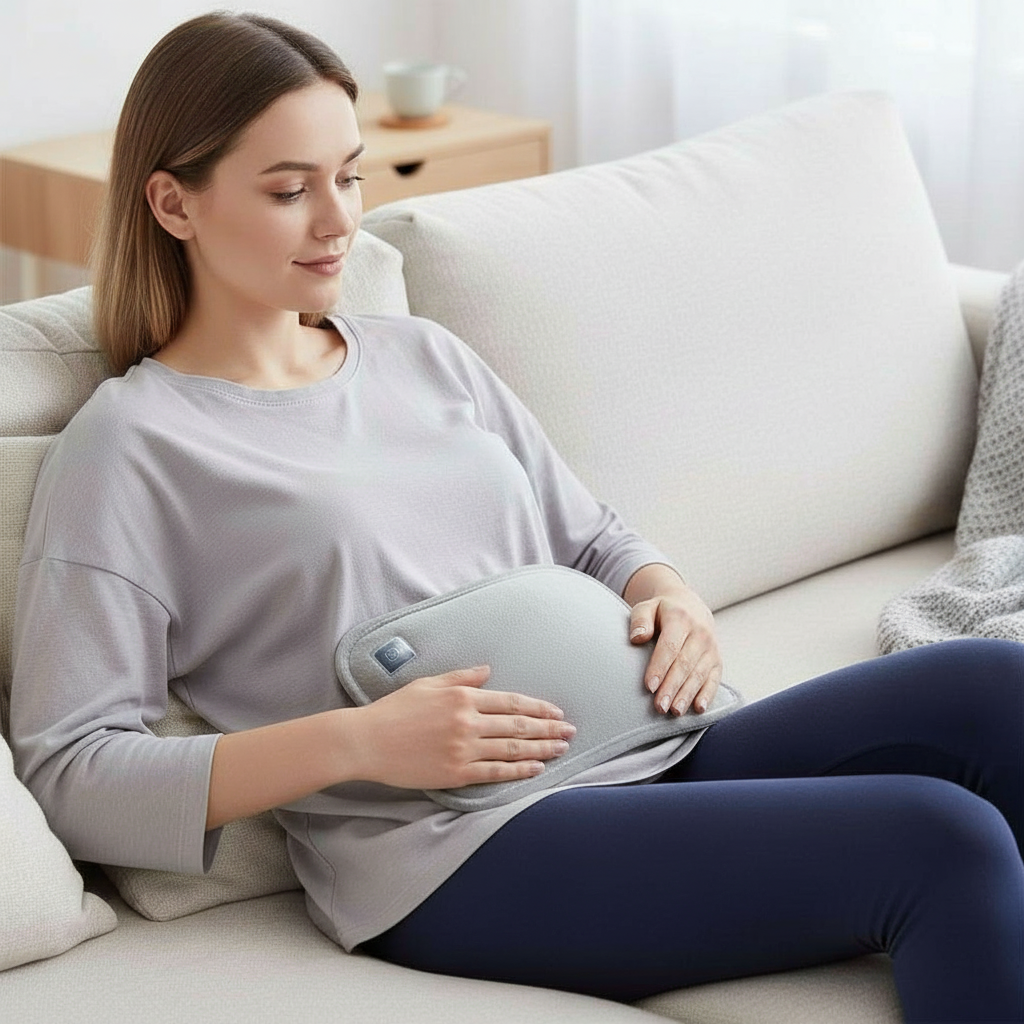 Niki | Portable Graphene Heating Pad | USB Rechargeable | 3 Temperature Levels | Ergonomic Hand &amp; Belly Warmer | Includes Intelligent Auto Shut-Off