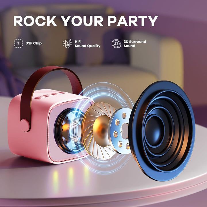 Niki | Portable Mini Karaoke Machine with Bluetooth Speaker and 2 Wireless Microphones – Veylo