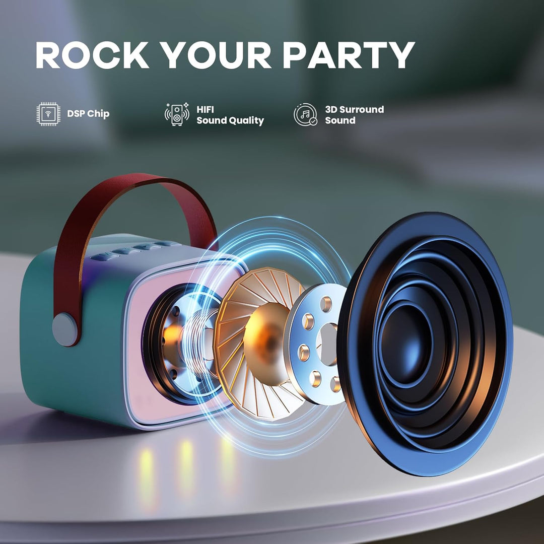 Niki | Portable Mini Karaoke Machine with Bluetooth Speaker and 2 Wireless Microphones – Veylo