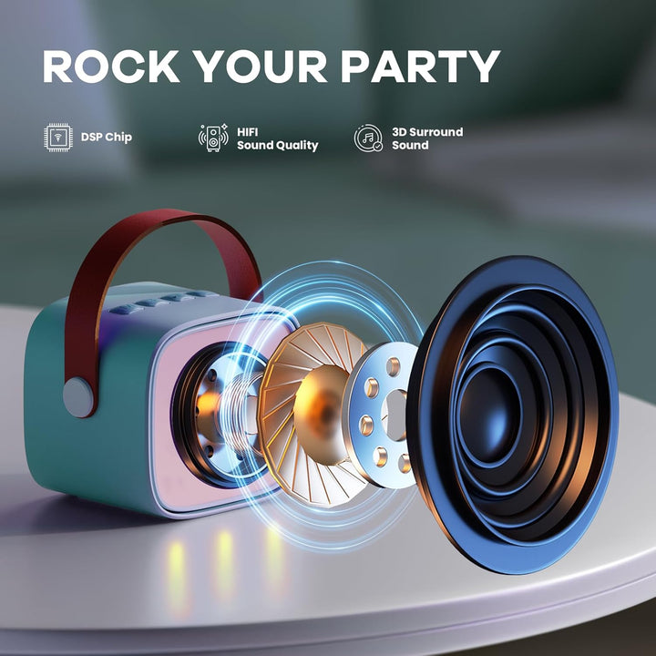 Niki | Portable Mini Karaoke Machine with Bluetooth Speaker and 2 Wireless Microphones – Veylo