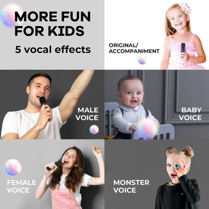 Niki | Portable Mini Karaoke Machine with Bluetooth Speaker and 2 Wireless Microphones – Veylo