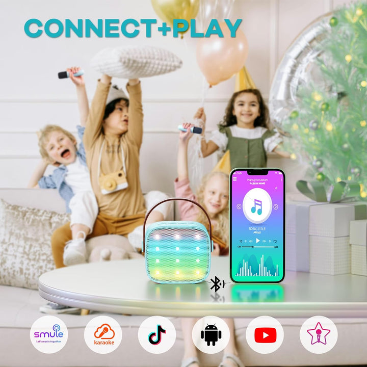 Niki | Portable Mini Karaoke Machine with Bluetooth Speaker and 2 Wireless Microphones – Veylo