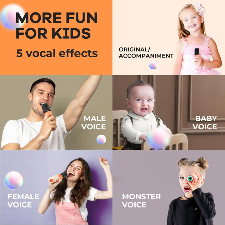 Niki | Portable Mini Karaoke Machine with Bluetooth Speaker and 2 Wireless Microphones – Veylo