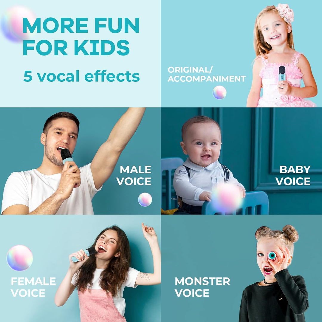Niki | Portable Mini Karaoke Machine with Bluetooth Speaker and 2 Wireless Microphones – Veylo