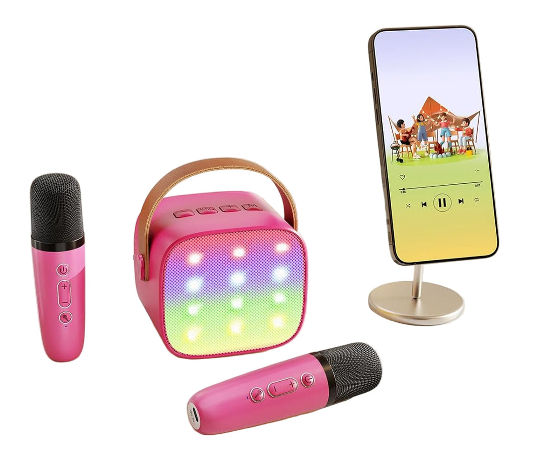 Niki | Portable Mini Karaoke Machine with Bluetooth Speaker and 2 Wireless Microphones – Veylo