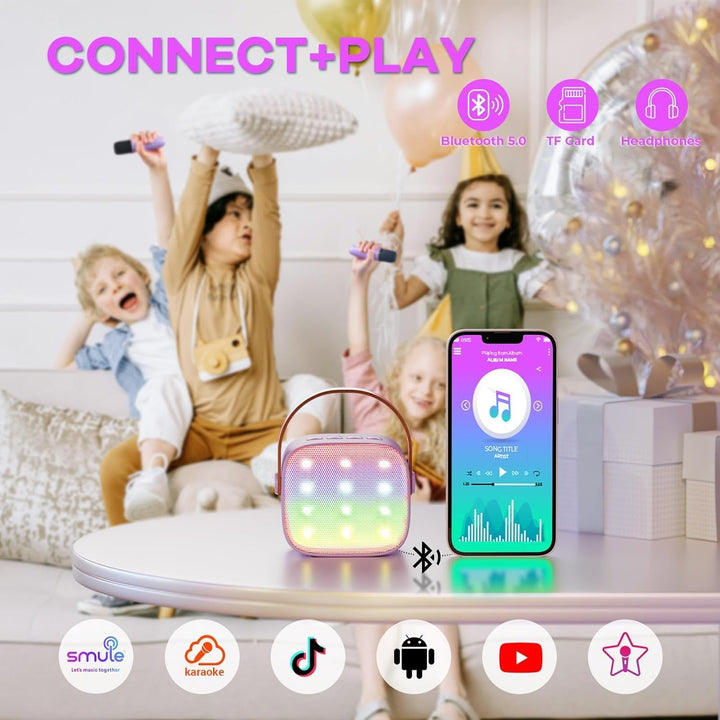 Niki | Portable Mini Karaoke Machine with Bluetooth Speaker and 2 Wireless Microphones – Veylo