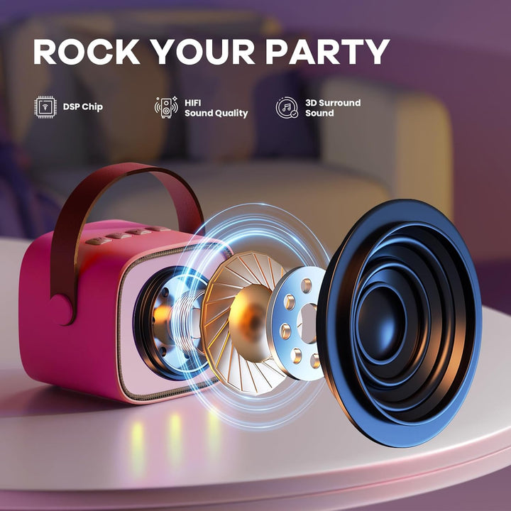 Niki | Portable Mini Karaoke Machine with Bluetooth Speaker and 2 Wireless Microphones – Veylo