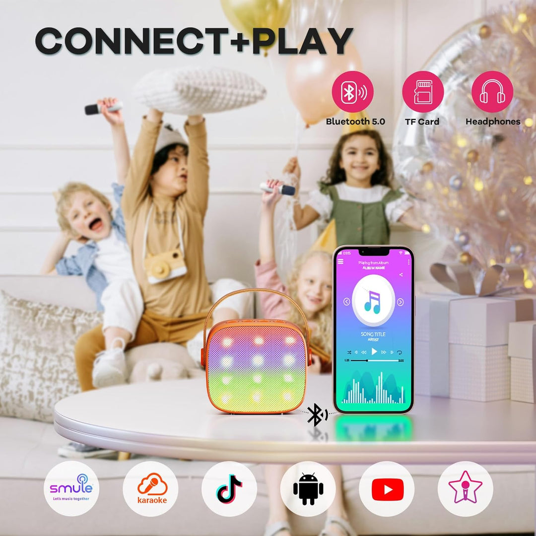 Niki | Portable Mini Karaoke Machine with Bluetooth Speaker and 2 Wireless Microphones – Veylo
