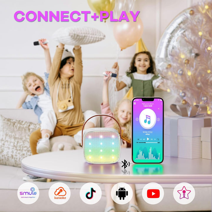 Niki | Portable Mini Karaoke Machine with Bluetooth Speaker and 2 Wireless Microphones – Veylo