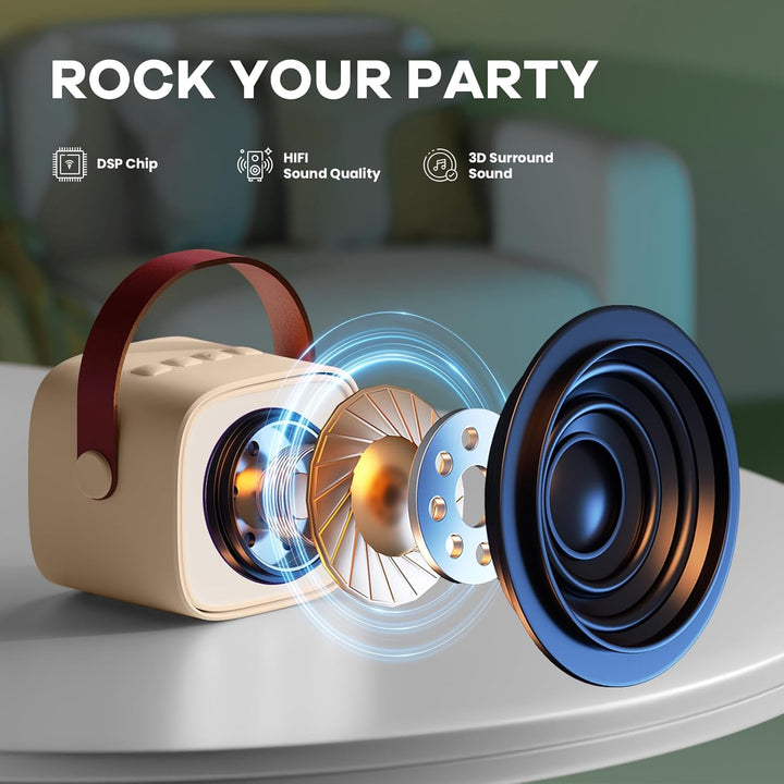 Niki | Portable Mini Karaoke Machine with Bluetooth Speaker and 2 Wireless Microphones – Veylo