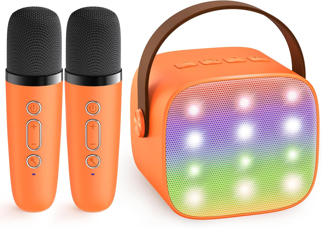 Niki | Portable Mini Karaoke Machine with Bluetooth Speaker and 2 Wireless Microphones – Veylo