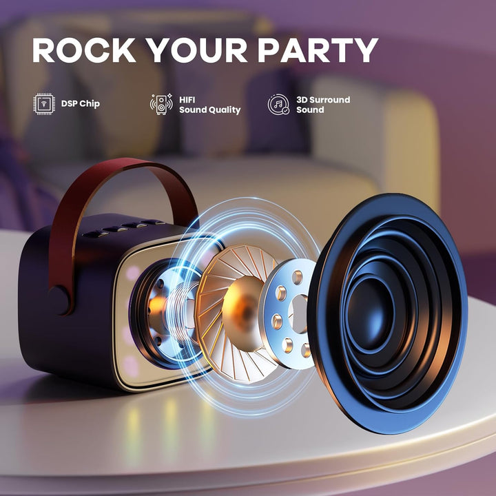 Niki | Portable Mini Karaoke Machine with Bluetooth Speaker and 2 Wireless Microphones – Veylo