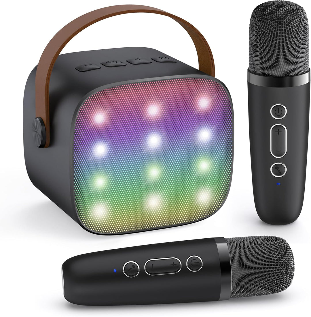 Niki | Portable Mini Karaoke Machine with Bluetooth Speaker and 2 Wireless Microphones – Veylo