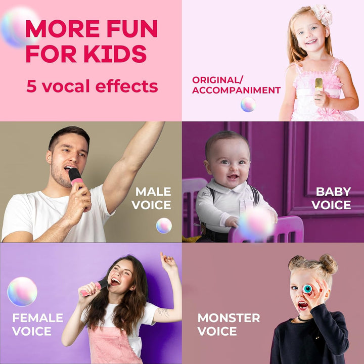 Niki | Portable Mini Karaoke Machine with Bluetooth Speaker and 2 Wireless Microphones – Veylo